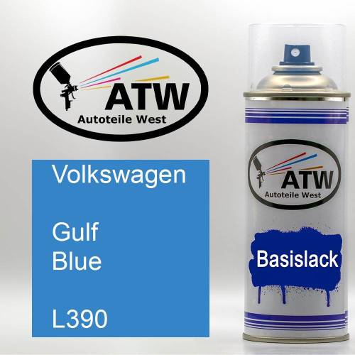 Volkswagen, Gulf Blue, L390: 400ml Sprühdose, von ATW Autoteile West.